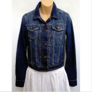 Aeropostale Cropped Denim Blue Jean Jacket